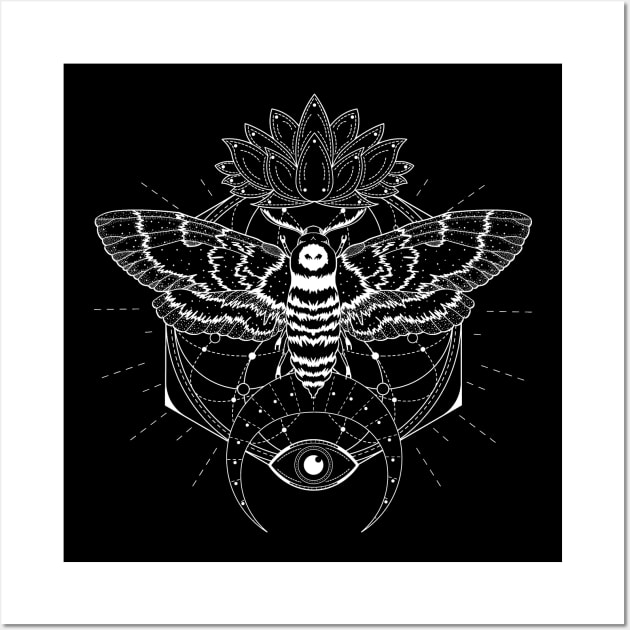 Death Moth - Acherontia Atropos Wall Art by CelestialStudio